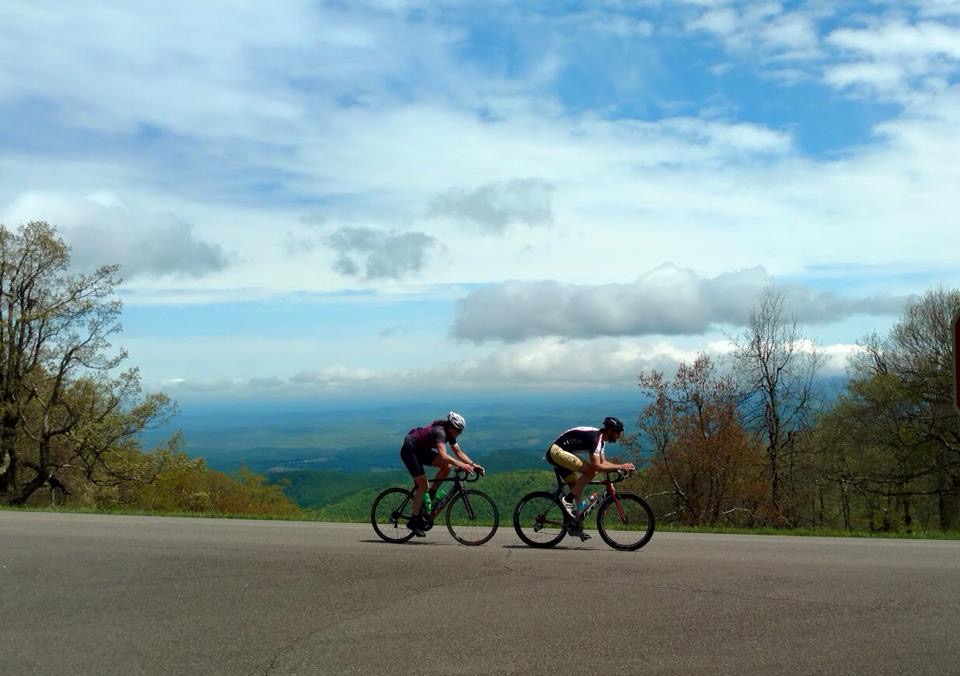 Blue Ridge Parkway, Skyline Drive, Bicycling the Blue Ridge, Libby Skinner, Assault on Mt. Mitchell, cycling trips,