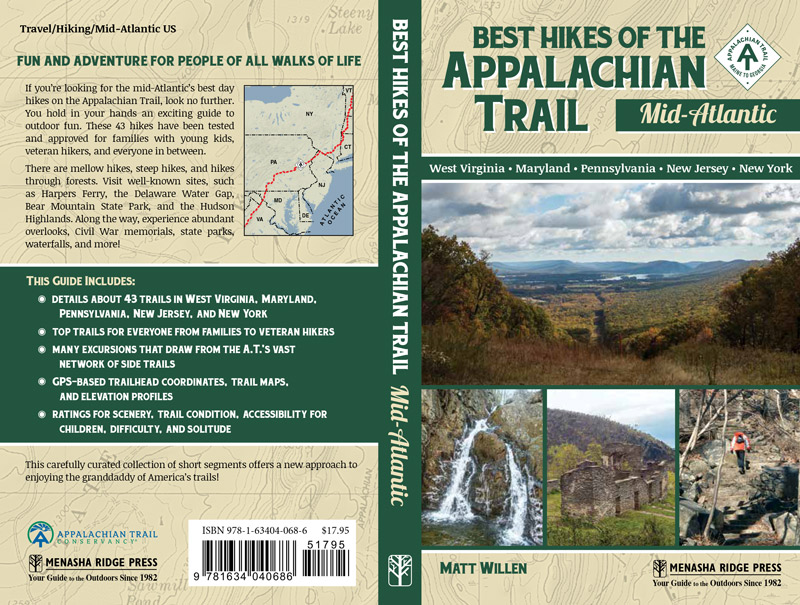 Best Hikes of the Appalachian Trail: Mid-Atlantic, Appalachian Trail hiking, Matt Willen, easy day hikes on the AT